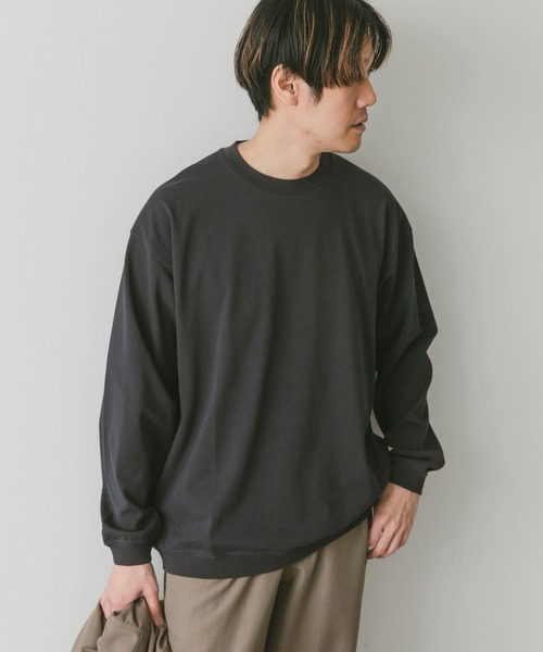 URBAN RESEARCH DOORS（アーバンリサーチドアーズ）の「クルーネックロングスリーブタフTシャツ（Tシャツ/カットソー・メンズ・イエロー/ホワイト/ライトグレー/チャコールグレー・MEDIUM/LARGE）」の8枚目の写真