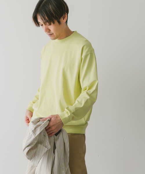 URBAN RESEARCH DOORS（アーバンリサーチドアーズ）の「クルーネックロングスリーブタフTシャツ（Tシャツ/カットソー・メンズ・イエロー/ホワイト/ライトグレー/チャコールグレー・MEDIUM/LARGE）」の14枚目の写真