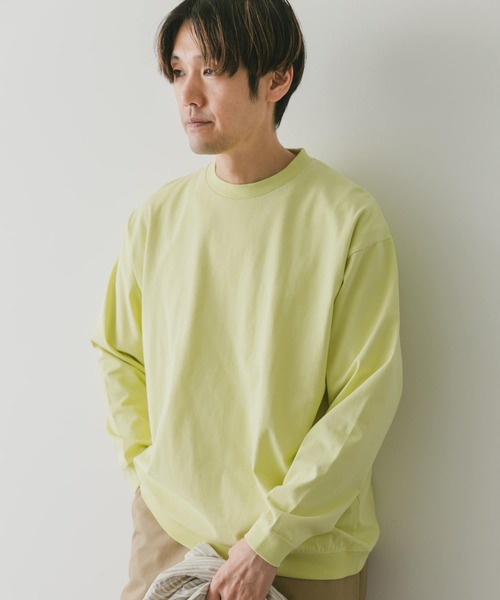 URBAN RESEARCH DOORS（アーバンリサーチドアーズ）の「クルーネックロングスリーブタフTシャツ（Tシャツ/カットソー・メンズ・イエロー/ホワイト/ライトグレー/チャコールグレー・MEDIUM/LARGE）」の9枚目の写真