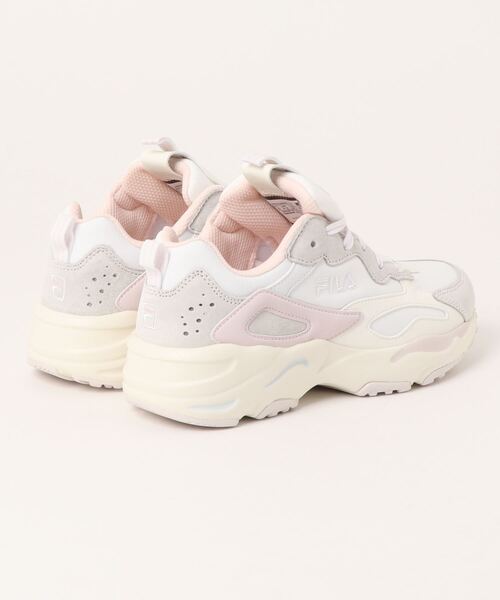 FILA（フィラ）の「レイトレイサー / RAY TRACER / 厚底スニーカー（スニーカー・レディース・ホワイト/ベージュ/ホワイト×パープル/ホワイト×ピンク・25.5cm/26.5cm/26.0cm/27.0cm/27.5cm/28.0cm/22.5cm/23.0cm/23.5cm/24.0cm/24.5cm/25.0cm/29.0cm）」の5枚目の写真