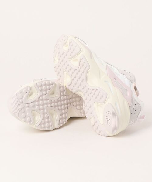 FILA（フィラ）の「レイトレイサー / RAY TRACER / 厚底スニーカー（スニーカー・レディース・ホワイト/ベージュ/ホワイト×パープル/ホワイト×ピンク・25.5cm/26.5cm/26.0cm/27.0cm/27.5cm/28.0cm/22.5cm/23.0cm/23.5cm/24.0cm/24.5cm/25.0cm/29.0cm）」の6枚目の写真
