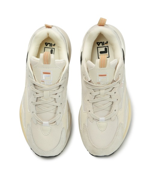 FILA（フィラ）の「レイトレイサー / RAY TRACER / 厚底スニーカー（スニーカー・レディース・ホワイト/ベージュ/ホワイト×パープル/ホワイト×ピンク・25.5cm/26.5cm/26.0cm/27.0cm/27.5cm/28.0cm/22.5cm/23.0cm/23.5cm/24.0cm/24.5cm/25.0cm/29.0cm）」の8枚目の写真