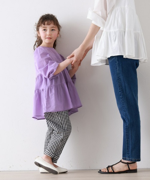 lulpini（ルルピー二）の「kids ティアードブラウス（シャツ/ブラウス・キッズ・オフホワイト/ラベンダー/ミント・L/M/S）」の7枚目の写真