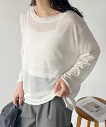 CLEA | 【2023SS新作】シアーメッシュオーバー長袖トップス(Tシャツ/カットソー)