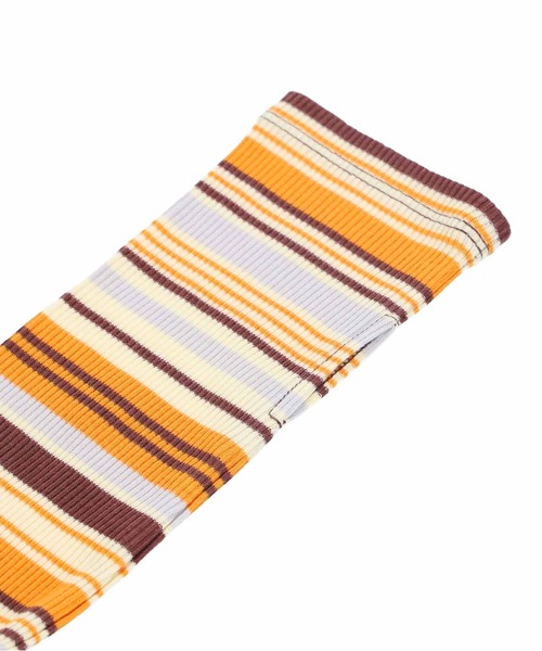 X-girl（エックスガール）の「STRIPED ARM WARMER（アームカバー・レディース・ブルー/ブラック/ブラウン・ONE SIZE）」の5枚目の写真