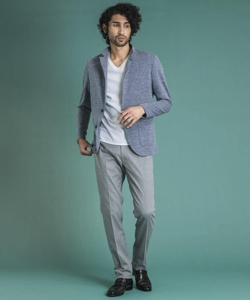 MICHEL KLEIN HOMME (ミッシェルクランオム)の「リネンカットジャケット(テーラードジャケット・メンズ・ライトブルー/アイボリー・MEDIUM/LARGE/X-LARGE)」の12枚目の写真