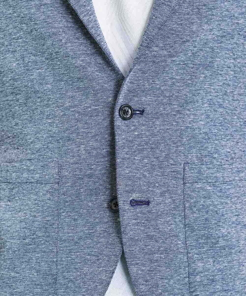 MICHEL KLEIN HOMME (ミッシェルクランオム)の「リネンカットジャケット(テーラードジャケット・メンズ・ライトブルー/アイボリー・MEDIUM/LARGE/X-LARGE)」の5枚目の写真
