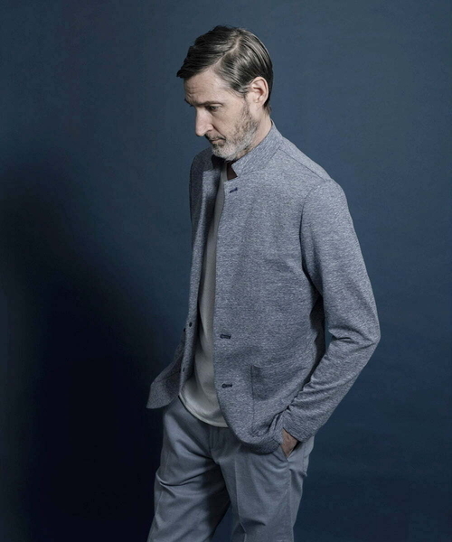 MICHEL KLEIN HOMME (ミッシェルクランオム)の「リネンカットジャケット(テーラードジャケット・メンズ・ライトブルー/アイボリー・MEDIUM/LARGE/X-LARGE)」の7枚目の写真