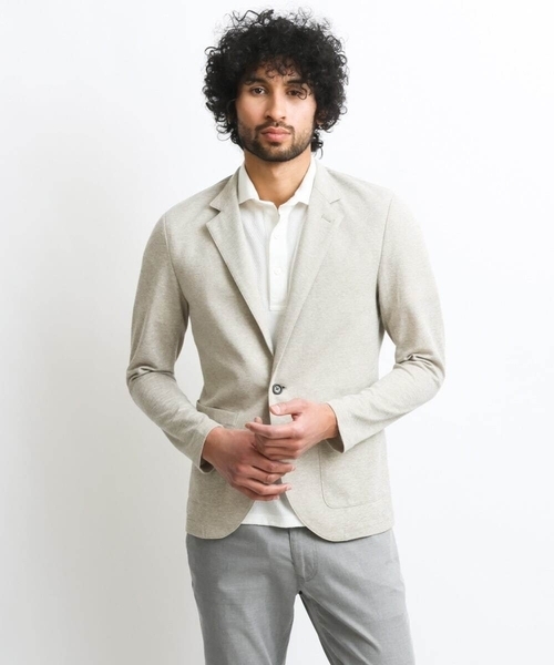 MICHEL KLEIN HOMME (ミッシェルクランオム)の「リネンカットジャケット(テーラードジャケット・メンズ・ライトブルー/アイボリー・MEDIUM/LARGE/X-LARGE)」の8枚目の写真
