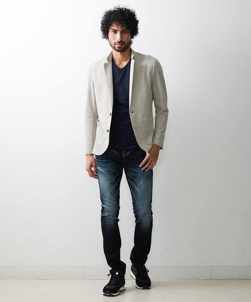 MICHEL KLEIN HOMME (ミッシェルクランオム)の「リネンカットジャケット(テーラードジャケット・メンズ・ライトブルー/アイボリー・MEDIUM/LARGE/X-LARGE)」の10枚目の写真