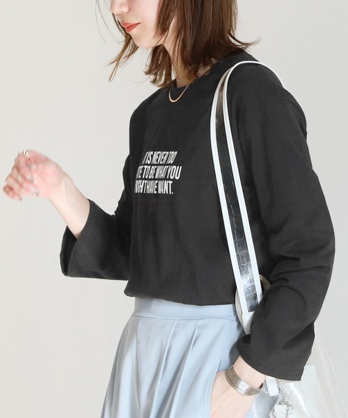 reca(レカ)の「ロゴロンT(Tシャツ/カットソー・レディース・ブラック/ホワイト・FREE)」の7枚目の写真