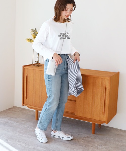 reca(レカ)の「ロゴロンT(Tシャツ/カットソー・レディース・ブラック/ホワイト・FREE)」の5枚目の写真