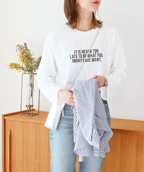 reca(レカ)の「ロゴロンT(Tシャツ/カットソー・レディース・ブラック/ホワイト・FREE)」の6枚目の写真