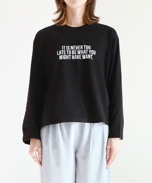 reca(レカ)の「ロゴロンT(Tシャツ/カットソー・レディース・ブラック/ホワイト・FREE)」の10枚目の写真
