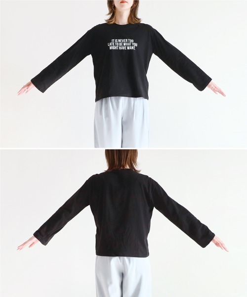 reca(レカ)の「ロゴロンT(Tシャツ/カットソー・レディース・ブラック/ホワイト・FREE)」の13枚目の写真