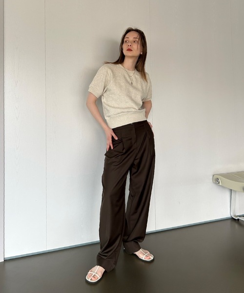 Didot.showroom（ディドット ショールーム）の「【DIDOT.】ラグランクロップドハーフT（Tシャツ/カットソー・レディース・ネイビー/ブルー/ライム/オートミール・FREE）」の5枚目の写真