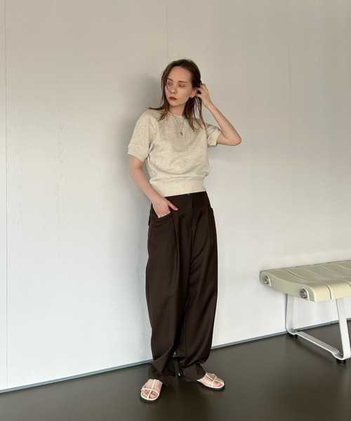 Didot.showroom（ディドット ショールーム）の「【DIDOT.】ラグランクロップドハーフT（Tシャツ/カットソー・レディース・ネイビー/ブルー/ライム/オートミール・FREE）」の7枚目の写真