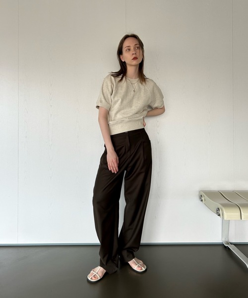 Didot.showroom（ディドット ショールーム）の「【DIDOT.】ラグランクロップドハーフT（Tシャツ/カットソー・レディース・ネイビー/ブルー/ライム/オートミール・FREE）」の8枚目の写真