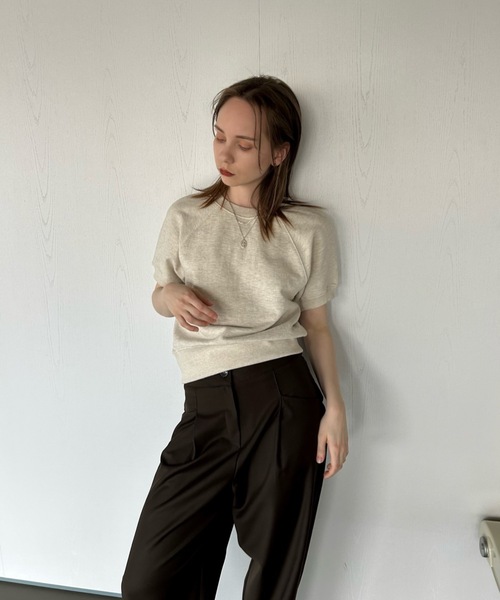 Didot.showroom（ディドット ショールーム）の「【DIDOT.】ラグランクロップドハーフT（Tシャツ/カットソー・レディース・ネイビー/ブルー/ライム/オートミール・FREE）」の10枚目の写真