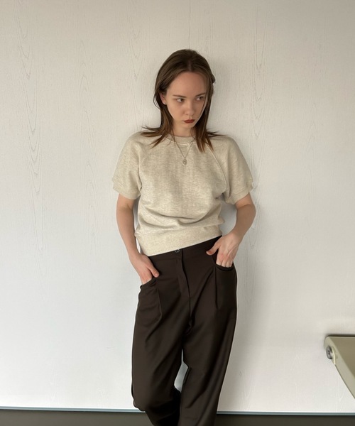 Didot.showroom（ディドット ショールーム）の「【DIDOT.】ラグランクロップドハーフT（Tシャツ/カットソー・レディース・ネイビー/ブルー/ライム/オートミール・FREE）」の11枚目の写真