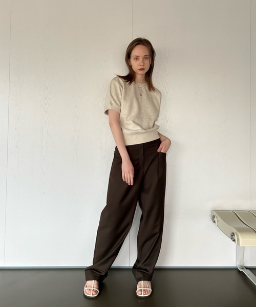 Didot.showroom（ディドット ショールーム）の「【DIDOT.】ラグランクロップドハーフT（Tシャツ/カットソー・レディース・ネイビー/ブルー/ライム/オートミール・FREE）」の12枚目の写真