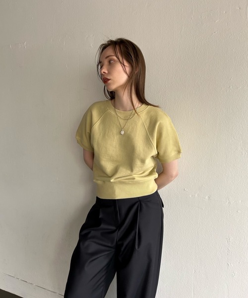 Didot.showroom（ディドット ショールーム）の「【DIDOT.】ラグランクロップドハーフT（Tシャツ/カットソー・レディース・ネイビー/ブルー/ライム/オートミール・FREE）」の15枚目の写真