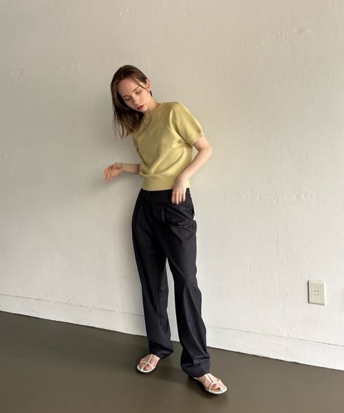Didot.showroom（ディドット ショールーム）の「【DIDOT.】ラグランクロップドハーフT（Tシャツ/カットソー・レディース・ネイビー/ブルー/ライム/オートミール・FREE）」の17枚目の写真