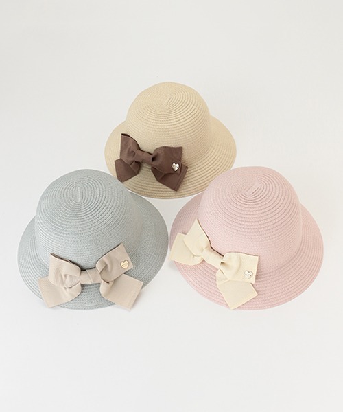 petit main（プティマイン）の「折りたたみリボンハット（キャップ・キッズ・ライトブルー/ベージュ/ライトピンク・52cm/54cm/50cm）」の14枚目の写真
