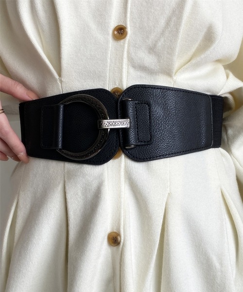 LA VORAGINE(ラ ヴォラジネ)の「サッシュワイド リングベルト(ベルト・レディース・ブラック・FREE)」の10枚目の写真