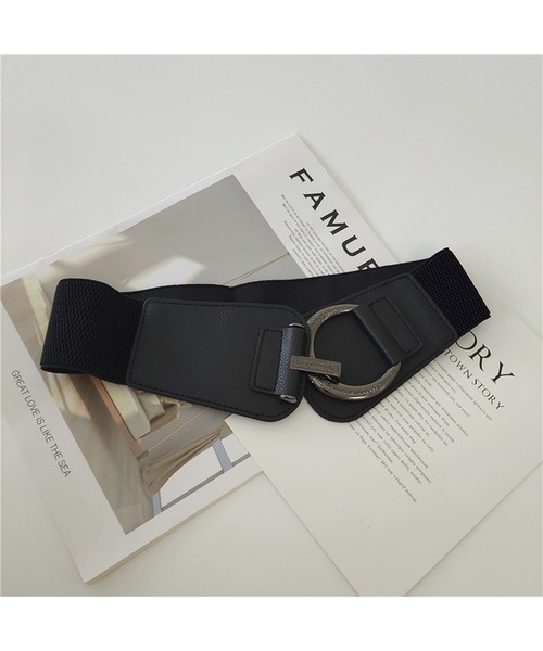 LA VORAGINE(ラ ヴォラジネ)の「サッシュワイド リングベルト(ベルト・レディース・ブラック・FREE)」の7枚目の写真