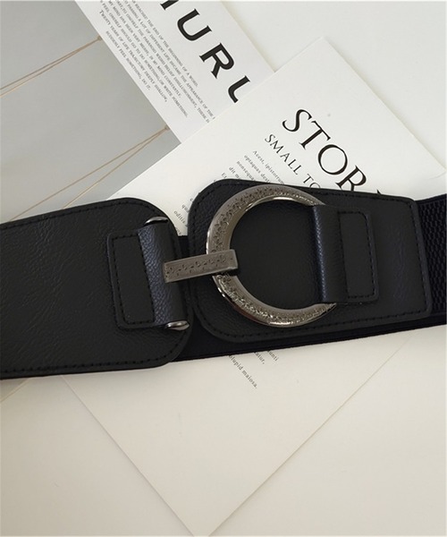 LA VORAGINE(ラ ヴォラジネ)の「サッシュワイド リングベルト(ベルト・レディース・ブラック・FREE)」の13枚目の写真