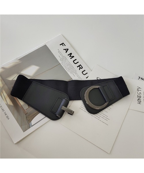 LA VORAGINE(ラ ヴォラジネ)の「サッシュワイド リングベルト(ベルト・レディース・ブラック・FREE)」の11枚目の写真