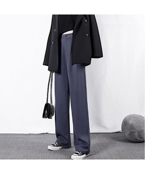 Silly(シリー)の「ハイウエストカラータックスラックス(スラックス・レディース・グレー/ブラック・SMALL/MEDIUM/LARGE)」の2枚目の写真