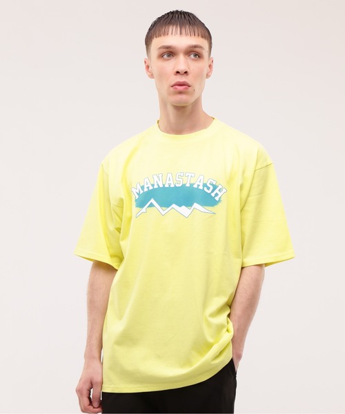 MANASTASH(マナスタッシュ)の「MANASTASH/マナスタッシュ/CiTee BRUSH Tシャツ(Tシャツ/カットソー・メンズ・ブラック/イエロー/ホワイト・M/L/XL/2XL)」の2枚目の写真