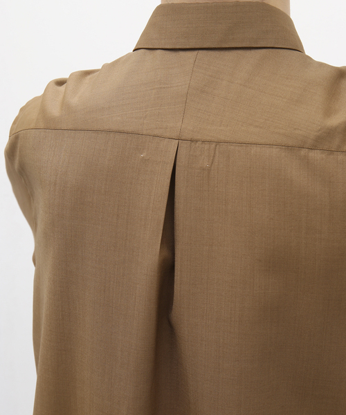 MARKAWARE 半袖シャツ 24SS BROWN MARKAWARE (マーカウェア) スーパー120ウールトロピカル半袖シャツが