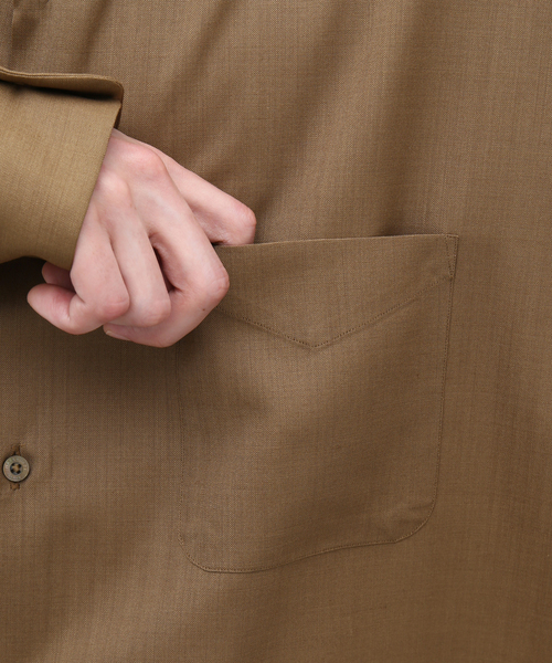 markaware(マーカウェア)の「【MARKAWARE / マーカウェア】COMFORT FIT SHIRT 120S TRO(シャツ/ブラウス・メンズ・カーキ/ブラック/ネイビー・1/2/3)」の7枚目の写真