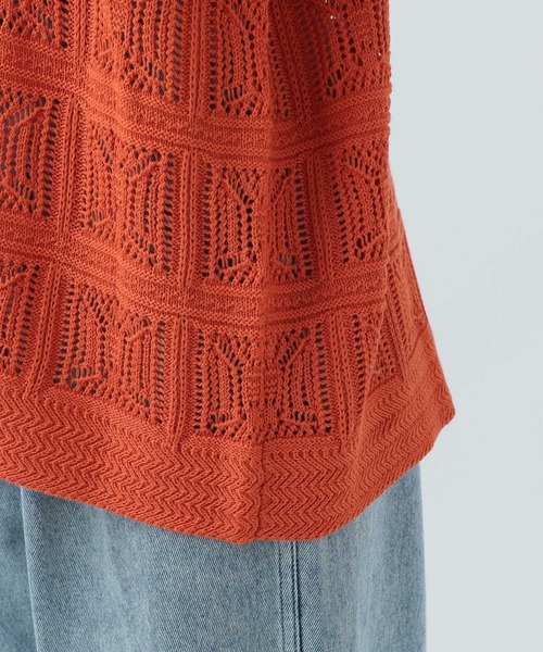 BAYFLOW（ベイフロー）の「透かしモチーフカーディガン（カーディガン/ボレロ・レディース・アイボリー/ブラウン/オレンジ・FREE）」の17枚目の写真