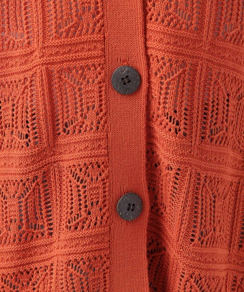BAYFLOW（ベイフロー）の「透かしモチーフカーディガン（カーディガン/ボレロ・レディース・アイボリー/ブラウン/オレンジ・FREE）」の19枚目の写真