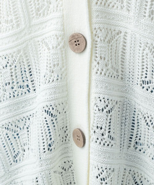 BAYFLOW（ベイフロー）の「透かしモチーフカーディガン（カーディガン/ボレロ・レディース・アイボリー/ブラウン/オレンジ・FREE）」の21枚目の写真