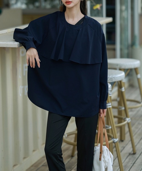 TeddyShop(テディショップ)の「【UVカット率 99%以上】レディース水着 2WAYフリルラッシュガードトップス+スリットボトムス 上下2点セット(ラッシュガード・レディース・ブラック/ベージュ/ブラウン/ネイビー・M/L)」の19枚目の写真