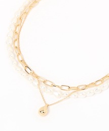 GLOBAL WORK | 3連ドロップモチーフネックレス/196415(ネックレス)