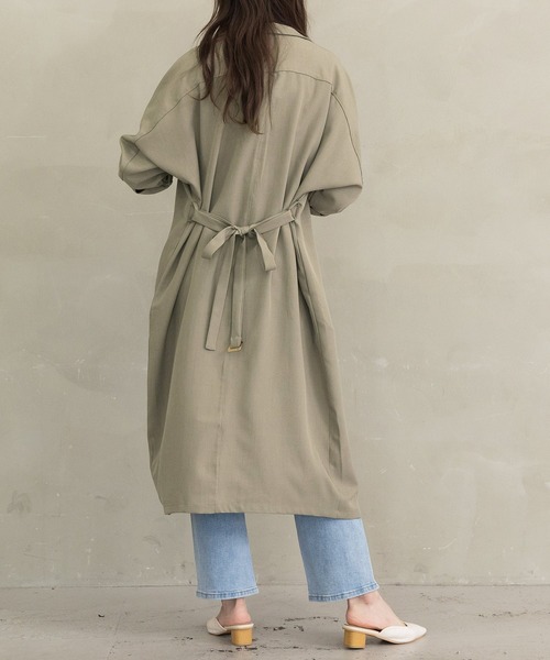 DAY CLOSET(デイ クローゼット)の「レディース 2WAYロングシャツワンピース+ベルト 2点セット(シャツワンピース・レディース・ブラック/グレイッシュベージュ・XS/S/M/L)」の16枚目の写真