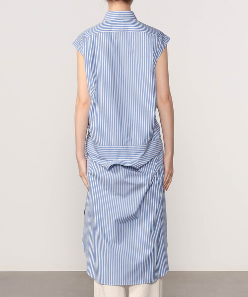 Scye(サイ)の「Scye | コットンポプリン 2タイプフロントシャツ WOMEN(ワンピース・レディース・ブラック/サックスブルー・38)」の19枚目の写真