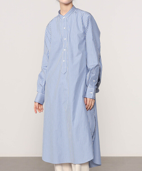 Scye(サイ)の「Scye | コットンポプリン 2タイプフロントシャツ WOMEN(ワンピース・レディース・ブラック/サックスブルー・38)」の14枚目の写真