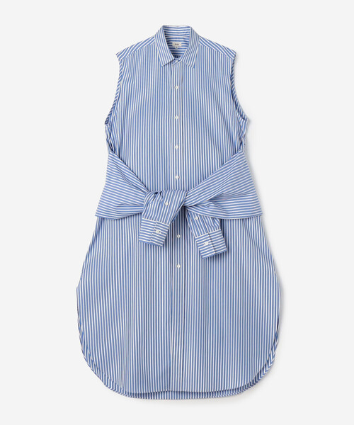 Scye(サイ)の「Scye | コットンポプリン 2タイプフロントシャツ WOMEN(ワンピース・レディース・ブラック/サックスブルー・38)」の18枚目の写真