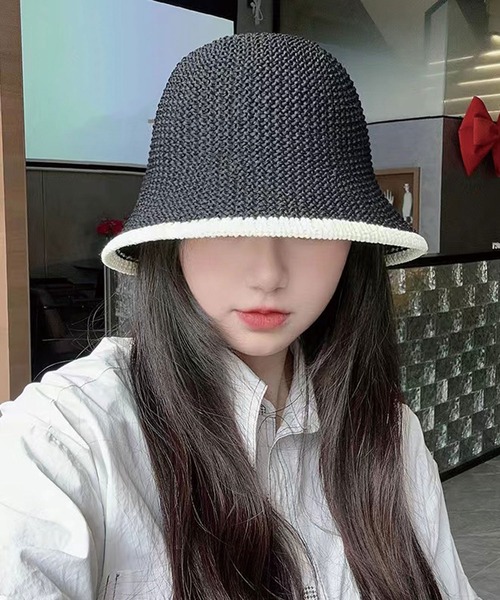 CORNERS（コーナーズ）の「バイカラーバケットハット（ハット・レディース・ブラック/キャメル/アイボリー/ベージュ・FREE）」の5枚目の写真