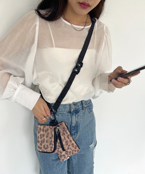 DISCOAT（ディスコート）の「3ピースマルチミニショルダー（ショルダーバッグ・レディース・ブラック/レオパード・FREE）」の3枚目の写真