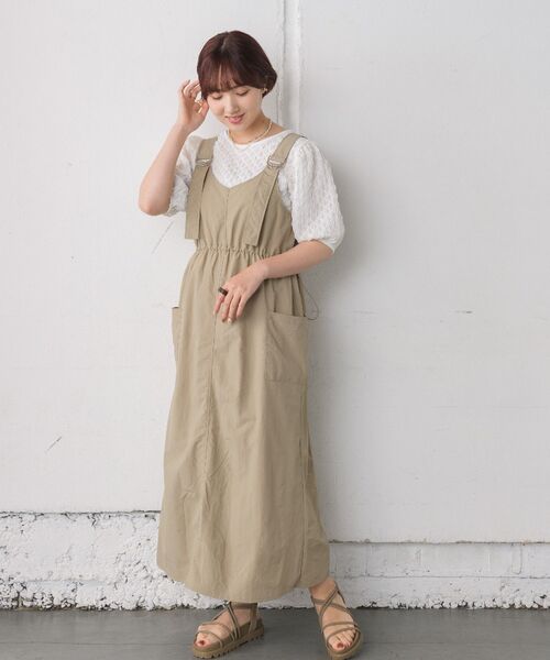 RETRO GIRL(レトロガール)の「2WAYシャーリングカットTee(Tシャツ/カットソー・レディース・グリーン/ホワイト/ピンク・FREE)」の9枚目の写真