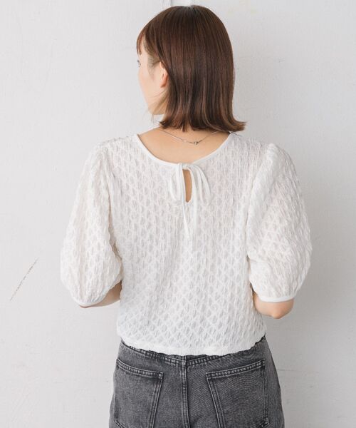 RETRO GIRL(レトロガール)の「2WAYシャーリングカットTee(Tシャツ/カットソー・レディース・グリーン/ホワイト/ピンク・FREE)」の12枚目の写真