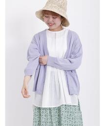 Samansa Mos2 | 【マシンウォッシャブル】リネンタッチVネックカーディガン(カーディガン/ボレロ)